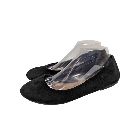Torrid Woman's Suede Fabric Flats Cushion Sole Solid Black Size 9W (Wide) - Picture 1 of 10
